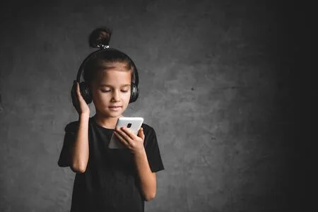 A child with headphones